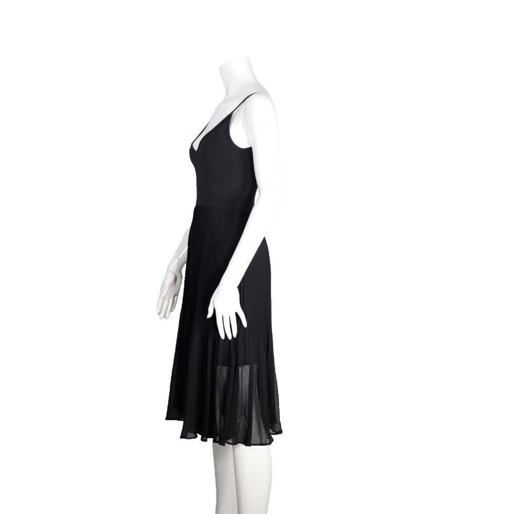 Aritzia Wilfred Womens Size XXS Black Dancer Dress Tank Pleated V-Neck Midi $148 - Picture 9 of 14